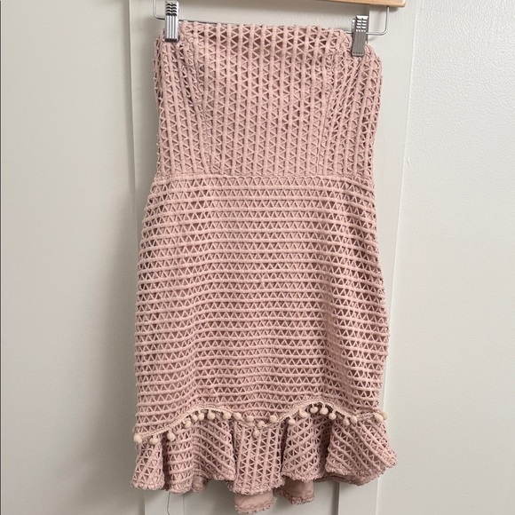 Here Comes The Sun Dresses & Skirts - Crochet Blush Dress